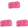Leisurealeaneag Set di 3 supporti per extension per ciglia, in microfibra, rosa, 9 x 19 cm