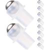 CANIGHT 10 Pezzi Accessori per Bottiglie Palline Roll in Acciaio e Plastica per Olio Essenziale e Olio Labbra, Comodi per Produzione Fai-da-te e Miglior Uso Liquidi