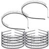 WRITWAA 12 fasce per capelli antiscivolo - Fascia per capelli con 31 denti in filo di ferro per donne adulte - Fascia flessibile con denti a pettine per lavarsi il viso, feste, allenamento, sport e