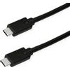 ROLINE GREEN ROLINE-GREEN Cavo USB 20Gbps (3.2 gen 2x2) USB C(M) - USB C(M), PD 100W, TPE, 0,5 m, nero (11.44.9070)