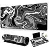 HAPPOW Tappetino per mouse da scrivania, tappetino per mouse XXL gaming, 700 x 300 mm, fluid art, antiscivolo, bordi cuciti, controllo preciso, tappetino per mouse lavabile, per PC Laptop Office