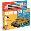 Italeri 75003 Linea Starter Set - Easy Paint: Panther Sd.Kfz.171 Ausf.A, scala 1:56, Plastic Model Kit/Modello in plastica da montare, comprende colla e 3 pennarelli acrilici per la pittura