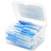 Suammiitstrieadea 40Pcs Spazzolino Interdentale Filo Interdentale Push-Pull Spazzole Denti In Plastica Palmare Strumento di Igiene Orale Interni Domestico Blu 1.0mm