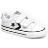 Converse 763527C Star Player 2v Ox White Black Bianco Nero Strappo Baby (25 EU)