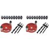 Feriuzymix Set di 2 tasselli verticali autocentranti 6/8/10 mm per lavori artigianali falegnami e falegnami, colore: rosso