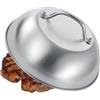 Generic Cupola di fusione del formaggio, coperchio in acciaio inox da 22,9 cm per hamburger, kit per pressa per hamburger, piastra per barbecue, coperchio