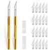 2 Pezzi Cutter Precisione Con 20 Lame, Coltello Artigianale, Coltello Hobby, Col
