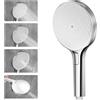 Soffione Doccia Anticalcare Con Tubo Da 1.5 M - Doccino per Doccia Grande 140 Mm