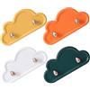 SHINEOFI 4 Pezzi Ganci da Muro Forma per Tovagliette e Chiavi Design Adesivo Senza Foratura Colori Vivaci per Cucina e Bagno Organizzazione