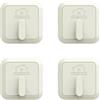 Asonen Ganci autoadesivi, resistenti, 4 pezzi, ganci autoadesivi per porte, appendiabiti, inossidabili, ganci adesivi impermeabili per cucina, bagno, ufficio, toilette