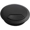 Suammiitstrieadea Copertura per foro per scrivania per computer, portatile, isolante, rotonda, regolabile, antiscivolo, per tavolo da ufficio, con passacavo da 53 mm, nero