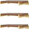 EZYDECOR - Staffa per mensole da 30,5 cm, staffe per mensole industriali da parete, supporto per mensole in metallo con bordo, confezione da 6, oro