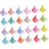 FRCOLOR Mollette per Chioma Color Pastello Mini Farfalla 24 Pezzi in Plastica Accessori Chioma Chic e Semplici per Ragazze per Uso Quotidiano e Feste
