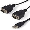 StarTech.com Adattatore da USB a seriale RS232 a 2 porte FTDI - Cavo adattatore / convertitore da USB a RS-232 - Adattatore seriale - USB - RS-232 x 2 - Nero