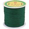 Craftdady- Cordoncino in nylon intrecciato per perline da 0,5 mm, per nodi cinesi, macramè, braccialetti fai da te, collane e gioielli, da 137 metri, colore: verde scuro