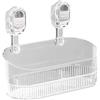 Generic No-Drill Suction Rack - Shower Organizer Shelf, Corrugated Storage Holder | Powerful Drainable Container with Suction Cup for Bathroom, Kitchen, Shower Interior, Easy Install Wall Shelf for Daily