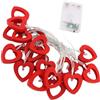 LOLIPPYY Catena Luminosa LED Forma di Cuore in Legno con Luci Fata Rosse Batteria Decorazione Romantica per San Feste Matrimonio e Interni