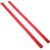 MUSISALY Strisce Anticollisione per Skateboard in Plastica Rosse, Binari Robusti 2 Pezzi Resistenza a Alte Temperature per Vacanze Estive su Longboard e Skateboard