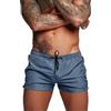 TMEOG Costume Uomo Mare Costumi da Bagno Piscina Nuoto, Pantaloncini Uomo Sportivi Palestra Running Pantaloni Corti Estivi Calzoncini Corsa Surf con Tasca a Cerniera(Grigio Blu,S)