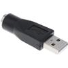 Wdfnexalai Adattatore convertitore convertitore USB maschio a PS/2 femmina, nero