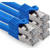 freiwerk Lan Ethernet Patch Cable S-FTP LSZH PIMF 10GB s RJ45 maschio Cat6a 2,0 m blu