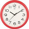 Trevi OM 3301 Orologio da Parete Silenzioso 24cm, Movimento Continuo SWEEP Senza Tic-Tac, Design Moderno e Minimalista, Ideale per Casa e Ufficio, Funzionamento con Batteria AA, Rosso