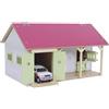 Kids Globe Horse Stable Pink 1:32 (with 2 Horse Boxes, 1 Storage Room, Horses an