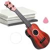 Generico Ukulele per principianti - Strumento musicale iniziale da 17 pollici | Strumento a pizzico a corde per studenti, ragazzi e ragazze, feste di viaggio in classe | Ukulele per bambini - Sala gioc