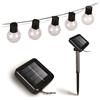 SUPREMA Catena luminosa lampadine da esterno con accensione automatica al calare della luce, 5 metri con 20 luci LED, Ricarica solare
