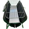 C-LINE Barbecue a carbone in acciaio verniciato, Portatile e richiudibile a valigetta, Dimensioni 44x28xh32 cm