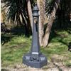 C-LINE Fontana a pavimento da esterno in ghisa, Colore grigio, Dimensioni cm 43,5x43,5x104H, Modello Ghisaia