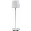 C-LINE Lampada a led ricaricabile da tavola, 3 intensità di luce, Pulsante touch dimmer, Modello Alba Bianco
