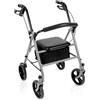 Moretti Deambulatore Rollator - Pieghevole in acciaio Argento - Moretti