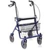 Moretti Rollator per anziani - In acciaio con 4 ruote blu - Mopedia