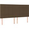 vidaXL Testiere 4 pz. Tessuto marrone scuro 100x5x78/88 cm