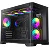 GAMEMAX HYPE-M BK, Mini-Tower, senza alimentatore, USB/Audio, Micro-ATX, 1x USB3.0, 2x USB2.0