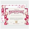 Certificato Maggiorenne Dell'Anno Con Busta - Modelli Ragazzo E Ragazza - Diplom