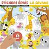 GRUND Stickers épais La savane: 25 stickers repositionnables, 4 décors