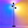 LuminexDesigns Lampada da terra a 3 luci RGB LED, moderna lampada da terra con telecomando e interruttore touch, 36W dimmerabile, teste regolabili, perfetta per soggiorno, camera da letto, lettura e casa AVEN FL08