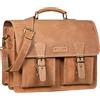 STILORD Jeffrey Cartella Pelle Vera - Borsa Ventiquattrore Vintage - Borsa Porta Pc Portadocumenti Uomo & Donna - Borsa Tracolla per PC 15,6 Pollici con Attacco Trolley Colore:princeton - marrone