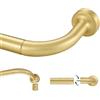 Lwiiom Asta per tende in ottone, per finestre da 71 a 218 cm, disco di diametro da 2,5 cm, regolabile per tende oscuranti, con terminali e staffe in alluminio, design avvolgente