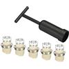 PATIKIL G9 Luce Base Presa Kit, 5 Set Ceramica Lampada Supporto Base con Presa oring Rimozione Strumento, Bianco