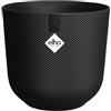 Elho Jazz Rotondo 30 cm - Grande vaso per piante da interni - Struttura unica - 100% plastica riciclata - Nero/Living Black