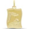 Gioielleria Lucchese Oro Ciondolo Medaglia Battesimo Oro Giallo 18kt GL102503