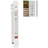 Amig - Chiusura da incasso per finestre e porte scorrevoli in alluminio - Serratura a gancio da incasso - Misure: 174 x 29 mm - Colore: Bianco - Bordo arrotondato - Installazione con viti