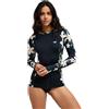 Roxy T-Shirt da Surf LS Zip Lycra Donna Bianco