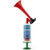Saife Tromba da Stadio Senza Gas + Pompa di Gonfiaggio Manuale - Kit 2 in 1 con 4 Adattatori per Palloni, Ruote Bici, Materassini e Gonfiabili - Trombetta Manuale Compatta con Valigetta, Made in Italy