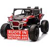 Mondial Toys Macchina Elettrica 4x4 Motori 24V Maxi Buggy Honda Talon Fuoristrada 2 Posti per Bambini Ruote in Gomma Cinture a 3 Punti Telecomando Bluetooth fino a 60kg (Rosso)