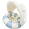 CHIBIWER Galleggiante con Parasole, PVC Salvagente Neonato con Parasole, Gonfiabile Mare, Anello da Nuoto Piegevole Sicuro con Sedile E Ombrellone per Giardino E Esterno