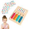 Foonary Kit di attività in legno per anziani, gioco di memoria e allenamento motorio, attività in legno per anziani, gioco di memoria per colore con 12 carte, giochi per anziani con demenza